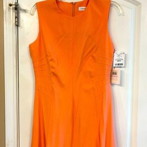 Peach flare bottom Calvin Klein dress